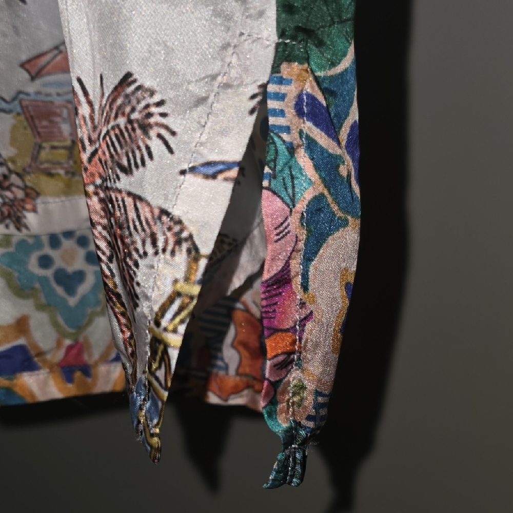 Johnny Was Multicolor Printed Button Down Shirt - image 5